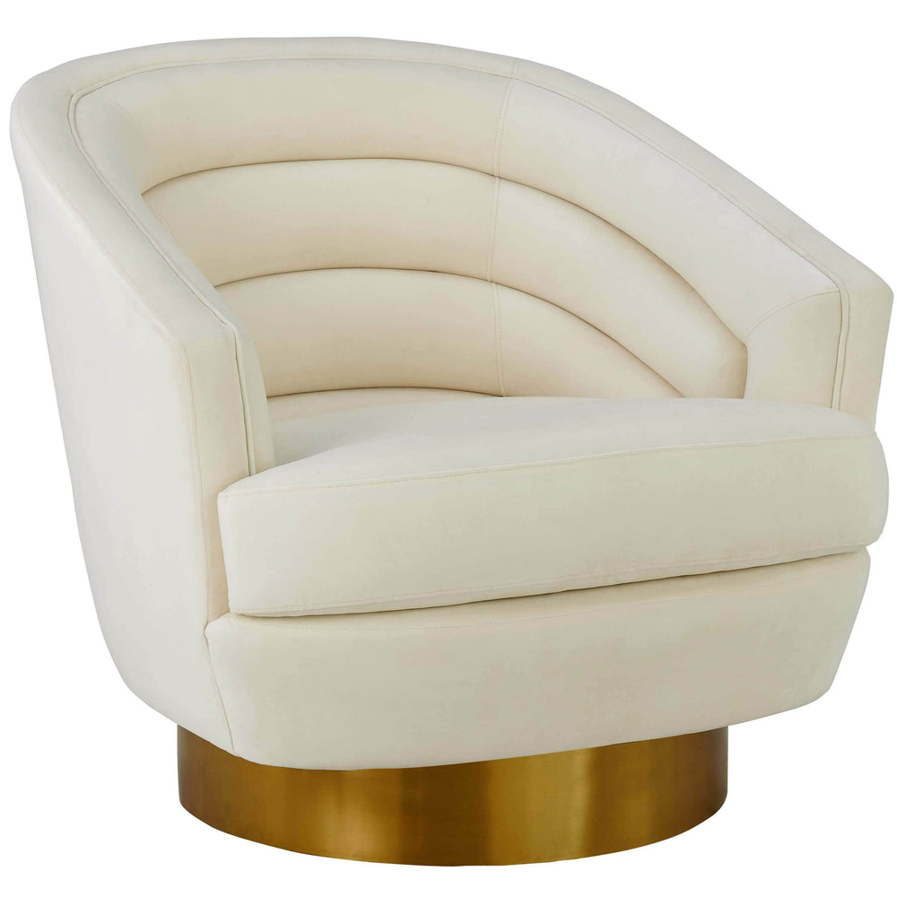 Canyon Swivel Chair, Cream - Furniture - Chairs - High Fashion Home