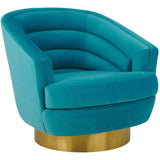 Canyon Swivel Chair, Blue - Furniture - Chairs - High Fashion Home