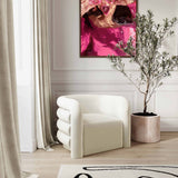 Curves Lounge Chair, Cream-Furniture - Chairs-High Fashion Home