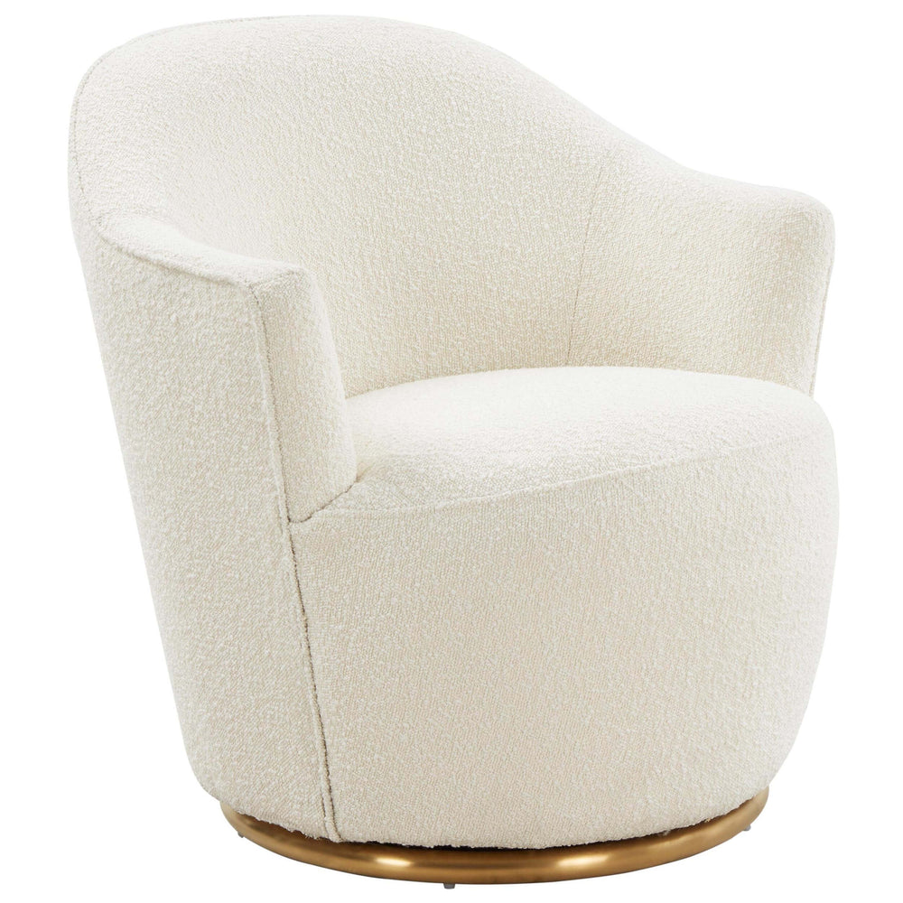 Skyla Boucle Swivel Chair-Furniture - Chairs-High Fashion Home