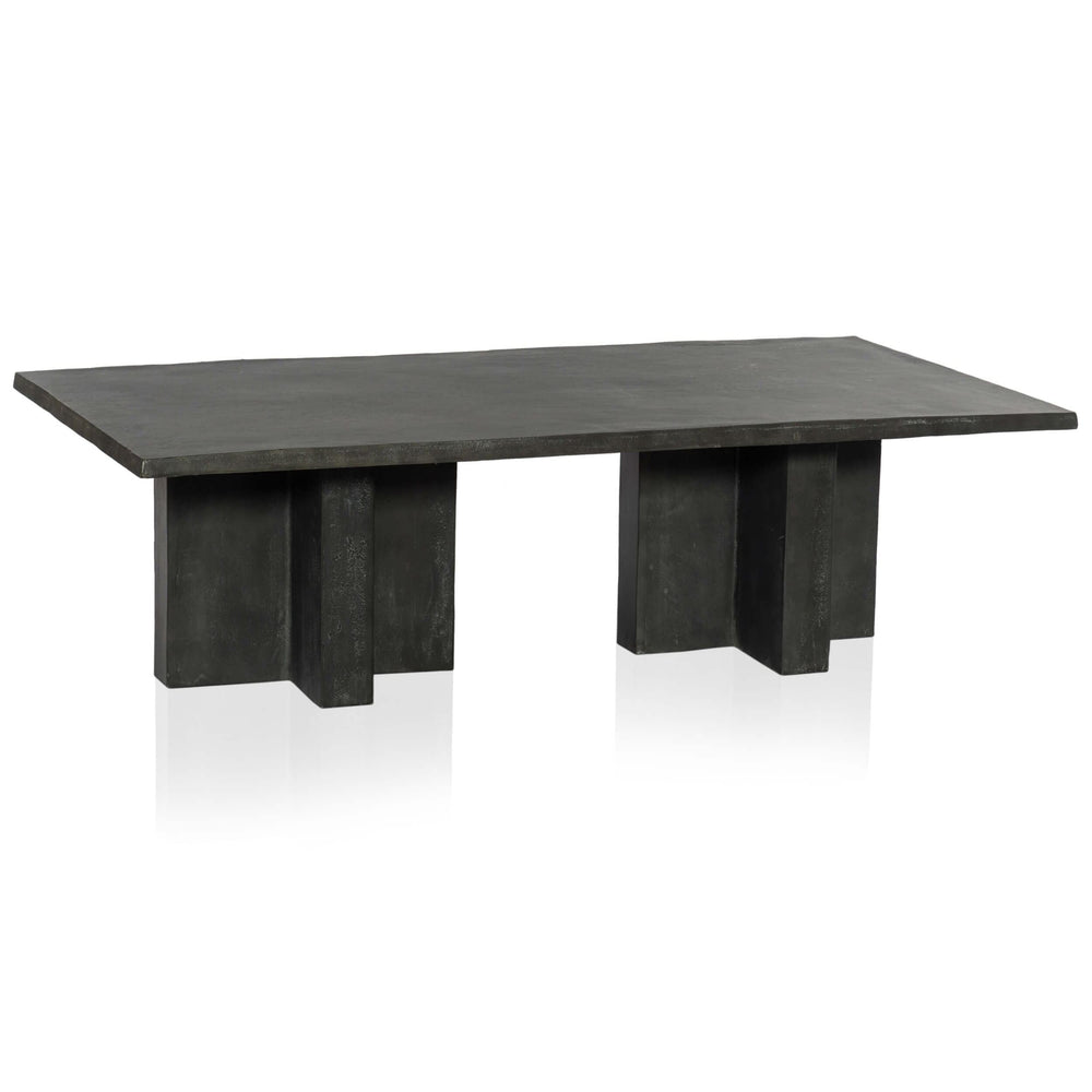 Terrell Outdoor Coffee Table, Aged Grey