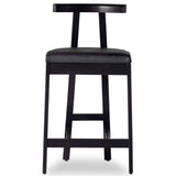 Tex Leather Counter Stool, Black-Furniture - Dining-High Fashion Home