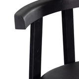 Tex Leather Counter Stool, Black-Furniture - Dining-High Fashion Home