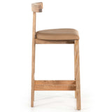 Tex Leather Counter Stool, Natural-Furniture - Dining-High Fashion Home