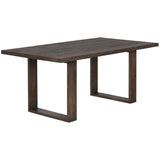 Thanus 72" Rectangular Dining Table, Brown Oak-Furniture - Dining-High Fashion Home