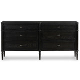 Toulouse 6 Drawer Dresser, Distressed Black-Furniture - Bedroom-High Fashion Home