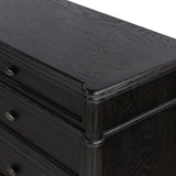 Toulouse 6 Drawer Dresser, Distressed Black-Furniture - Bedroom-High Fashion Home