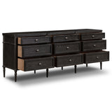 Toulouse 9 Drawer Dresser, Distressed Black-Furniture - Storage-High Fashion Home