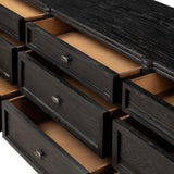 Toulouse 9 Drawer Dresser, Distressed Black-Furniture - Storage-High Fashion Home