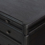 Toulouse Executive Desk, Distresssed Black-Furniture - Office-High Fashion Home