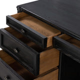 Toulouse Executive Desk, Distresssed Black-Furniture - Office-High Fashion Home