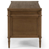 Toulouse Executive Desk, Toasted Oak-Furniture - Office-High Fashion Home