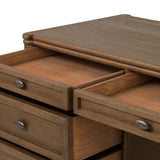 Toulouse Executive Desk, Toasted Oak-Furniture - Office-High Fashion Home