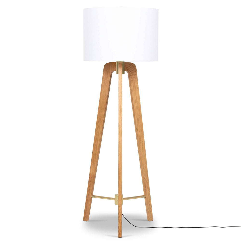 Tripod Floor Lamp, Light Oak-Lighting-High Fashion Home