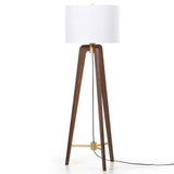 Tripod Floor Lamp, Natural Walnut-Lighting-High Fashion Home