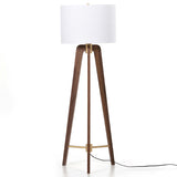 Tripod Floor Lamp, Natural Walnut-Lighting-High Fashion Home