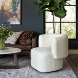 Tybalt Swivel Chair, Sheepskin Natural-Furniture - Chairs-High Fashion Home