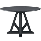 Wright Round Dining Table, Charcoal-Furniture - Dining-High Fashion Home