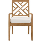 Chesapeake Fret Back Outdoor Arm Chair-Furniture - Chairs-High Fashion Home