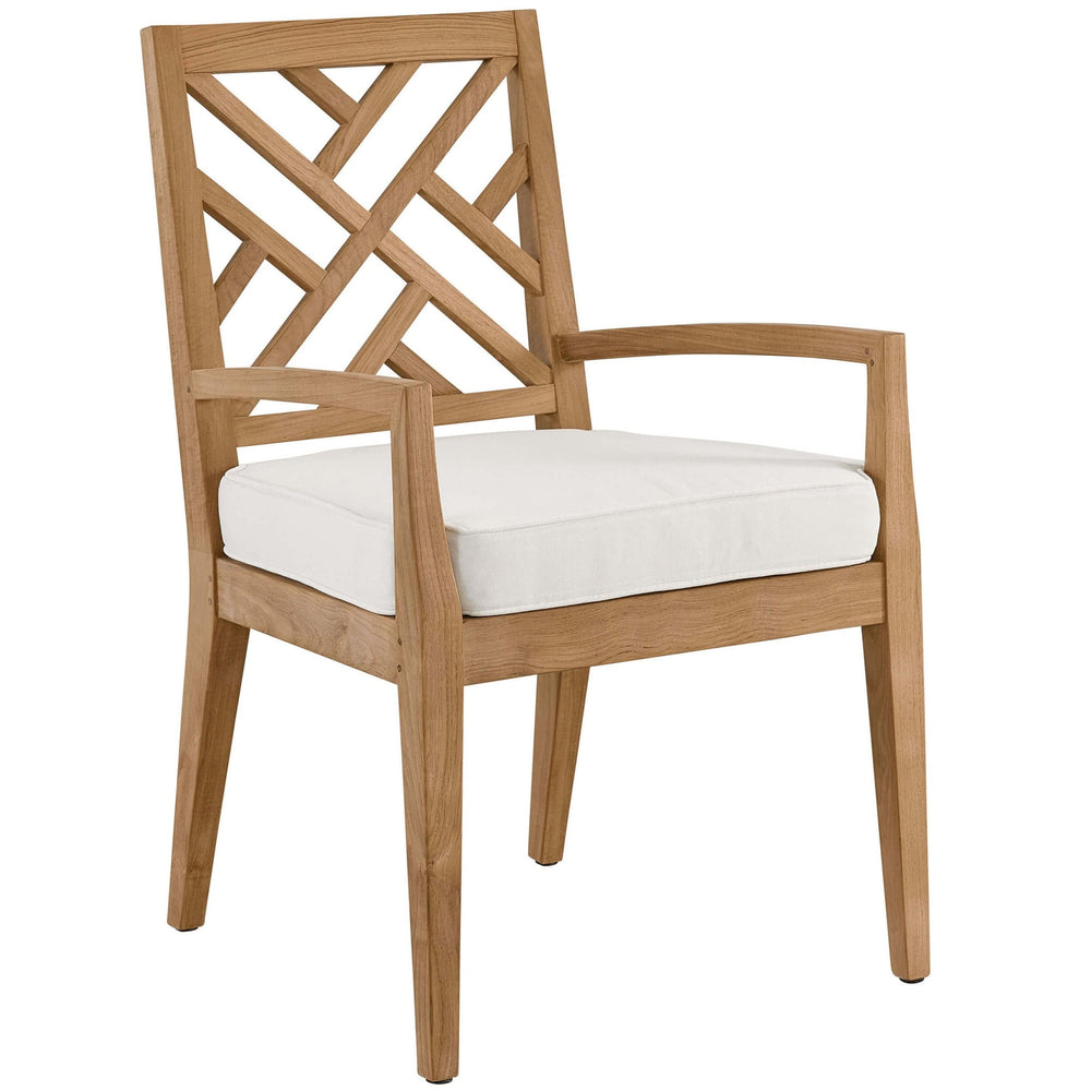 Chesapeake Fret Back Outdoor Arm Chair-Furniture - Chairs-High Fashion Home