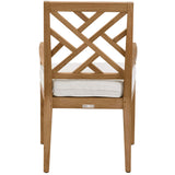 Chesapeake Fret Back Outdoor Arm Chair-Furniture - Chairs-High Fashion Home