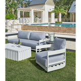 South Beach Outdoor Swivel Chair, Granite-Furniture - Chairs-High Fashion Home