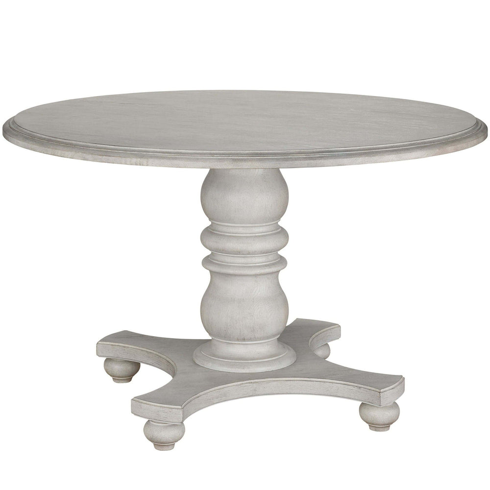 Ansen Round Dining Table, Dover White-Furniture - Dining-High Fashion Home