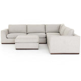 Colt 3-Piece Sectional w/ Ottoman, Aldred Silver-Furniture - Sofas-High Fashion Home