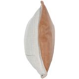 Leather Pillow, Dumont Chestnut-Accessories-High Fashion Home