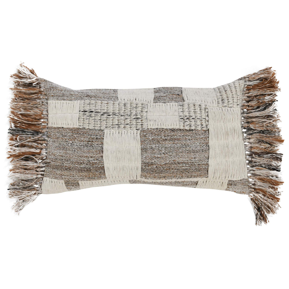 Farah Lumbar Pillow, Natural/Ivory-Accessories-High Fashion Home