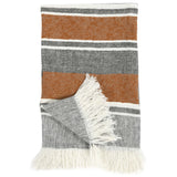 Lima Throw, Gray/Rust-Accessories-High Fashion Home