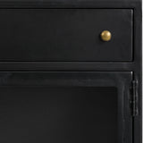 Shadow Box Small Cabinet, Black-High Fashion Home