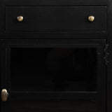 Shadow Box Media Console, Black-High Fashion Home