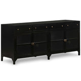 Shadow Box Media Console, Black-Furniture - Accent Tables-High Fashion Home