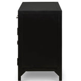 Shadow Box Media Console, Black-High Fashion Home