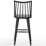 Lewis Windsor Bar Stool, Black Oak-Furniture - Dining-High Fashion Home