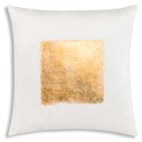 Cloud 9 Verona Gold Foil Square Velvet Pillow, Ivory