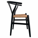 Ventana Dining Chair, Black/Natural, Set of 2