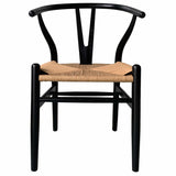 Ventana Dining Chair, Black/Natural, Set of 2