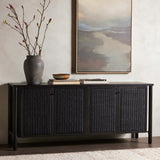 Veta Sideboard, Black Cane-Furniture - Storage-High Fashion Home