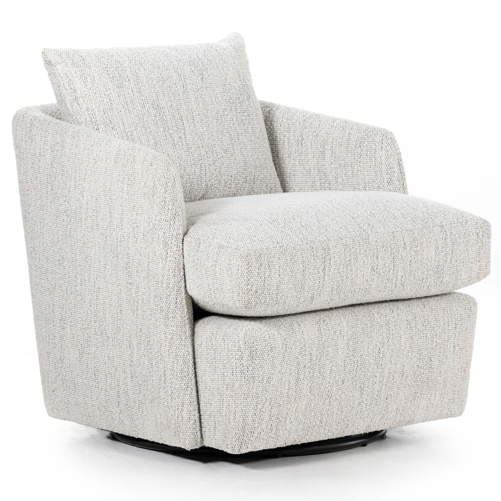 Whittaker Swivel Chair, Merino Cotton-Furniture - Chairs-High Fashion Home