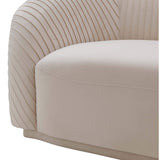 Yara Pleated Sofa, Cream - Furniture - Sofas - High Fashion Home