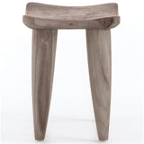 Zuri Outdoor Stool, Weathered Grey