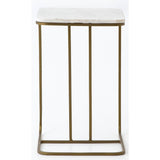 Adalley C Table, White Marble - Furniture - Accent Tables - High Fashion Home