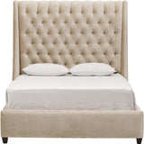 Amelia Tall Bed, Brussels Pearl - Modern Furniture - Beds - High Fashion Home