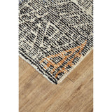 Arazad Rug, Black/Tangerine - Rugs1 - High Fashion Home