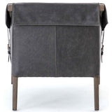 Bauer Leather Chair, Chaps Ebony - Modern Furniture - Accent Chairs - High Fashion Home