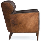 Kato Leather Club Chair, Dark Brindle-Furniture - Chairs-High Fashion Home