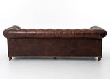 Conrad 96" Leather Sofa, Vintage Cigar - Modern Furniture - Sofas - High Fashion Home