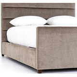 Daphne Bed, Sage Worn Velvet - Modern Furniture - Beds - High Fashion Home